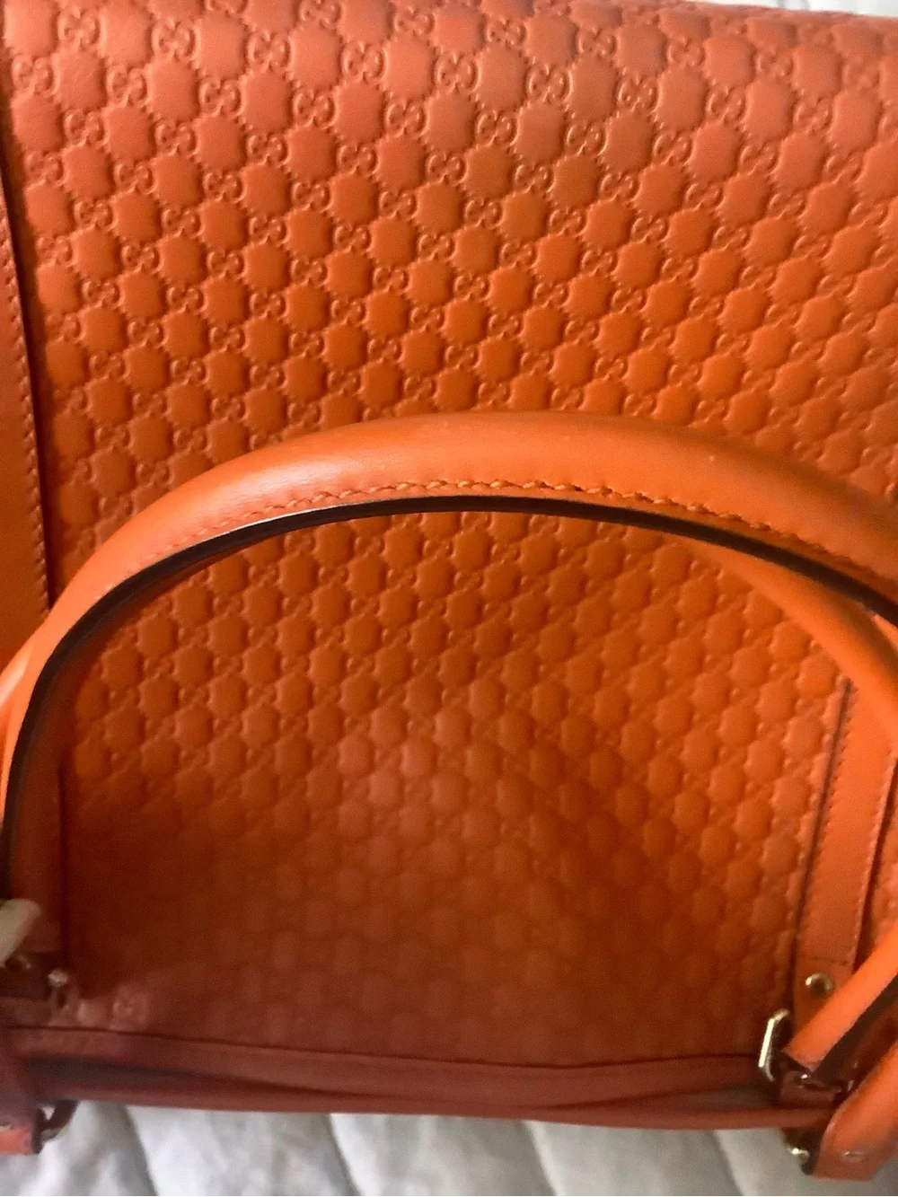 Gucci Microguccissima Joy Orange Leather Tote Bag